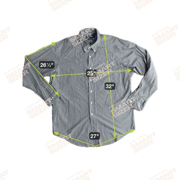 Ralph Lauren Mens Classic Fit Gingham Button Up Shirt Long Sleeve Size 16.5 Pony - Picture 2 of 6